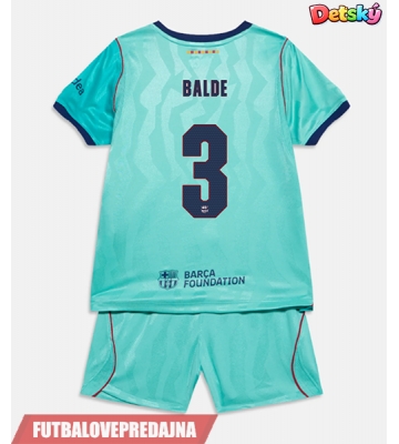 Lacne Dětský Futbalové dres Barcelona Alejandro Balde #3 2026-27 Krátky Rukáv - Tretina (+ trenírky)